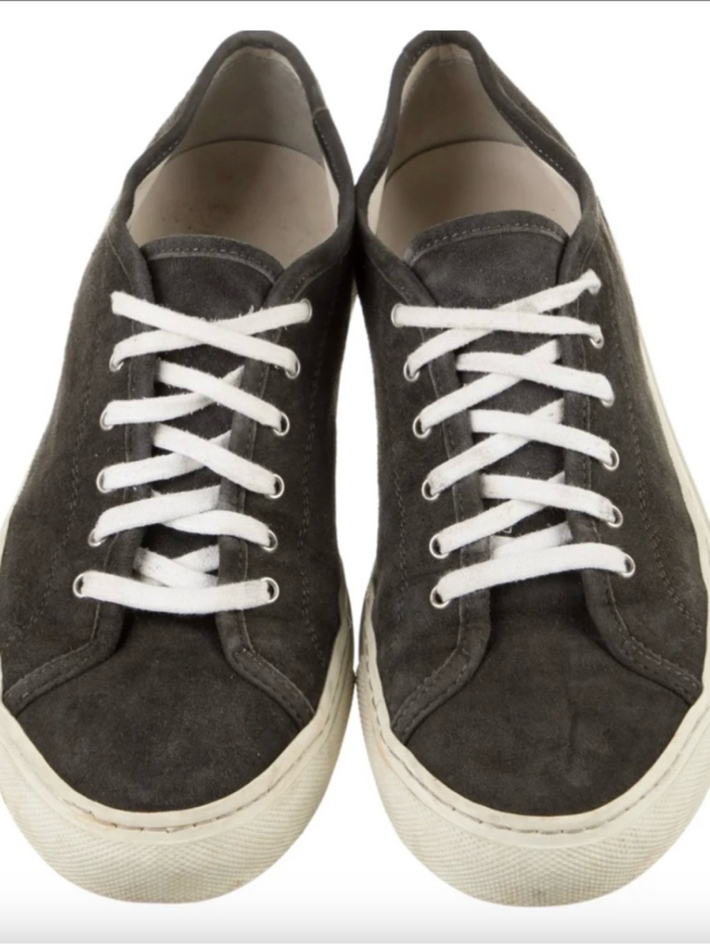 Woman by Common Projects Casual Suede Lace-Up Sneakers - Black Made in Italy